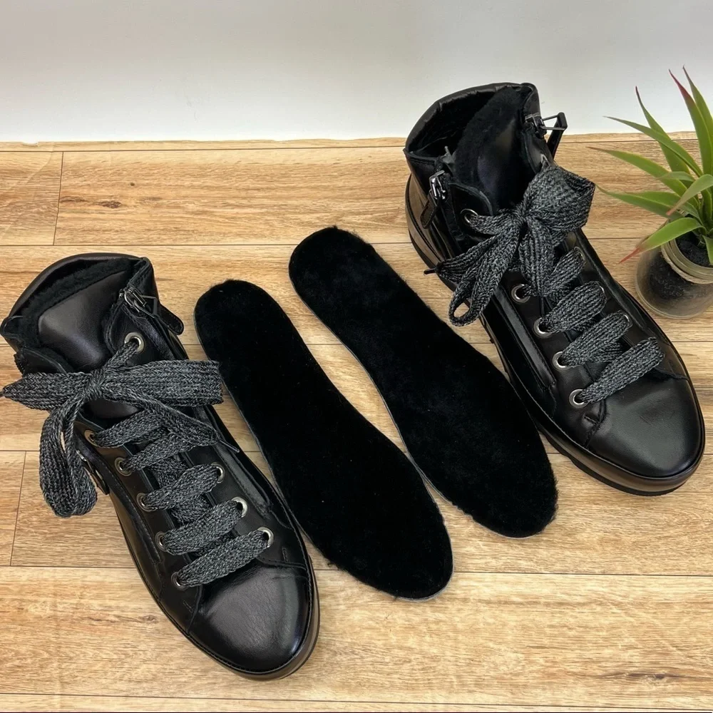 Ron White Klera Genuine Shearling High Top Sneaker sz 8 - Picture 4 of 9